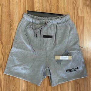Small Dark Oatmeal Fear of God Essentials Shorts